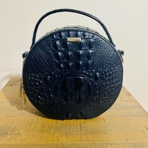 Brahmin Melbourne Lane Crossbody Croc-Embossed Leather in Sapphire